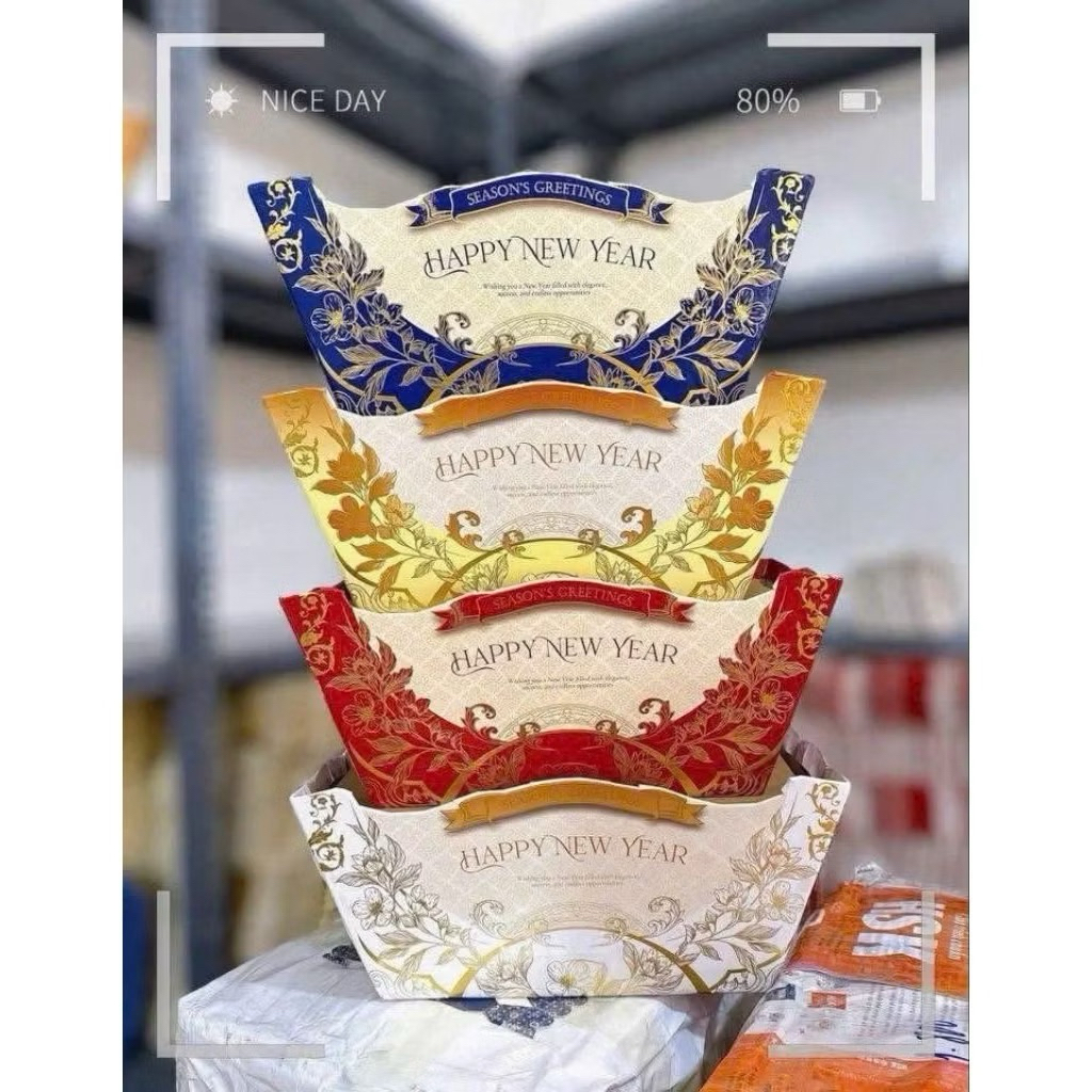 combo 10 khay thuyền happy New year