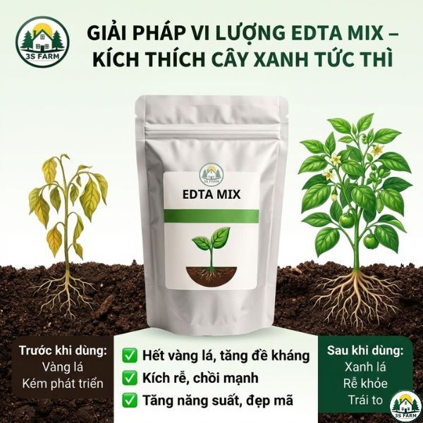 Phân Combi Vi Lượng EDTA Mix - Chelate Tổng Hợp Ấn Độ