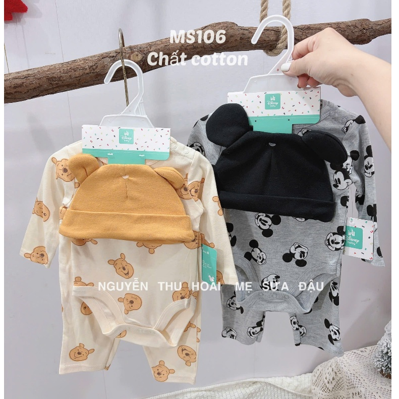 MS106 Set 3ct cotton Disney cho bé trai, bé gái