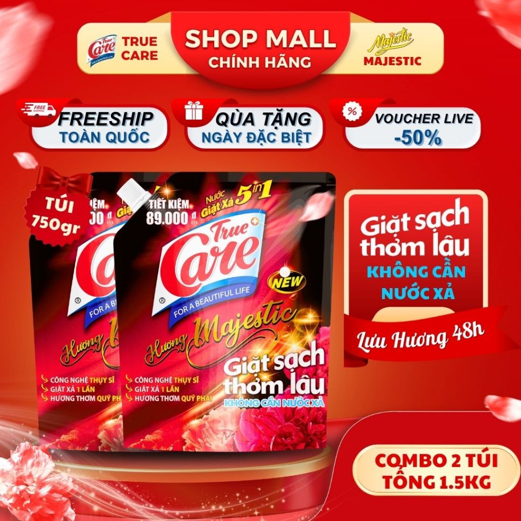 Túi Nước GIặt Xả True Care 5in1 750gr