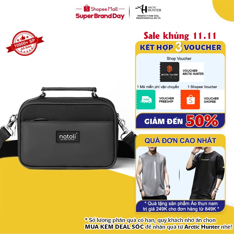 Túi Đeo Chéo NATOLI Classic Crossbag T8 – Nhiều Ngăn, Chống Nước Cao Cấp, Thời Trang & Đa Năng
