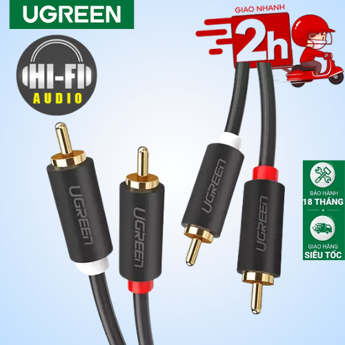 Dây Âm Thanh 2 Đầu Hoa Sen 2RCA Ugreen 2Rca to 2Rca