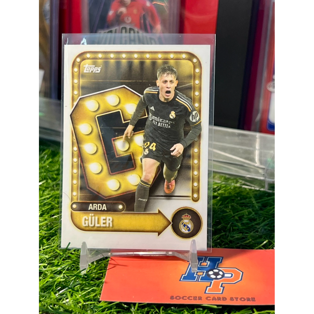Thẻ bóng đá Arda Guler Name In Light Topps Real Madrid Collecter Tin 2025/26