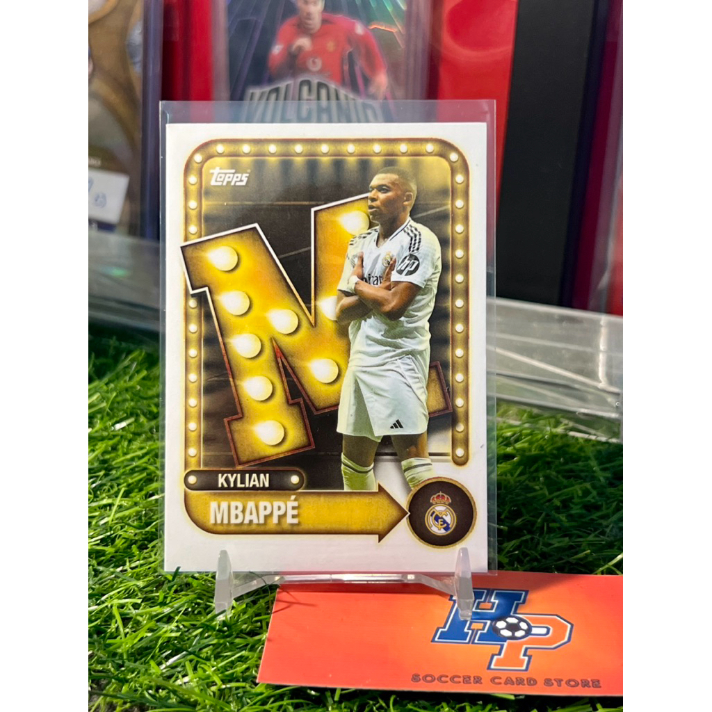 Thẻ bóng đá Kylian Mbappe Name In Light Topps Real Madrid Collecter Tin 2025/26