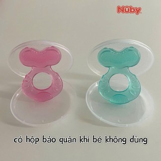 [ 53005 ] Ngậm nướu Nuby hình con cá chất liệu silicone, có hộp đựng ( 3m+ )