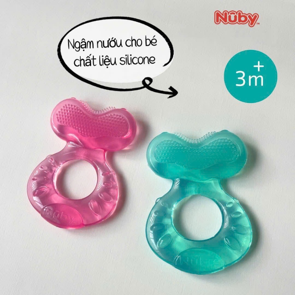 [ 53005 ] Ngậm nướu Nuby hình con cá chất liệu silicone, có hộp đựng ( 3m+ )