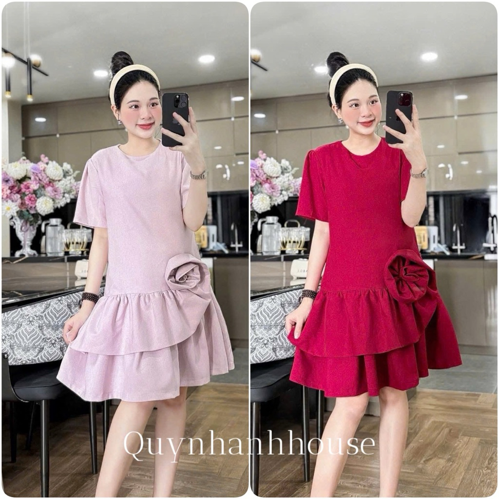 (NH CLOTHING)Váy suông Quynhanhhouse Váy hoa xoắn M11520 sm