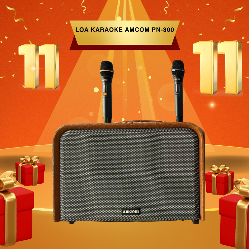 Loa Karaoke Amcom PN300 - Loa Xách Tay AMCOM PN-300 Công suất lớn 350W , pin sạc 15Ah Chính Hãng Bảo