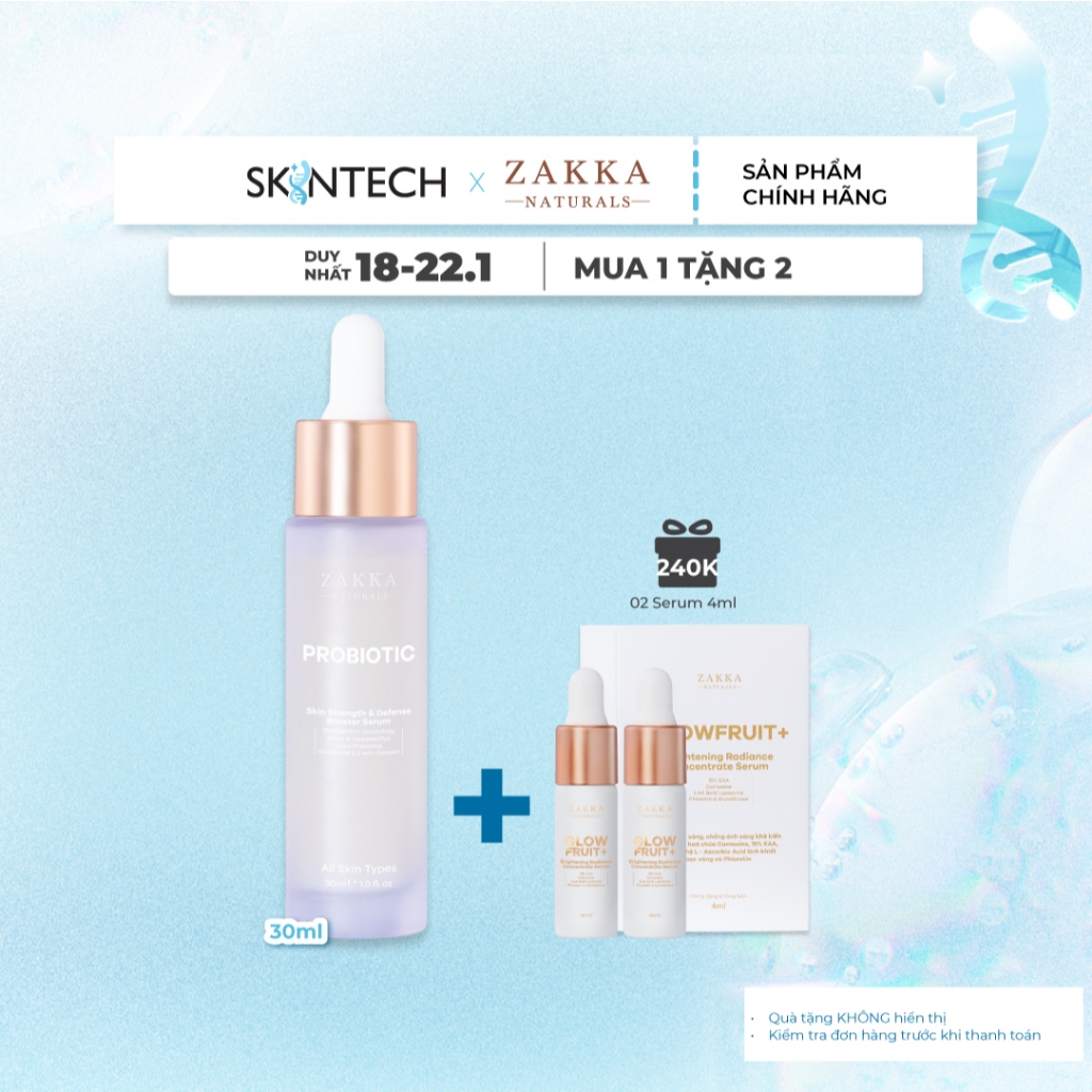 Tinh Chất Hỗ Trợ Khỏe Da Probiotic Zakka Naturals 30ml