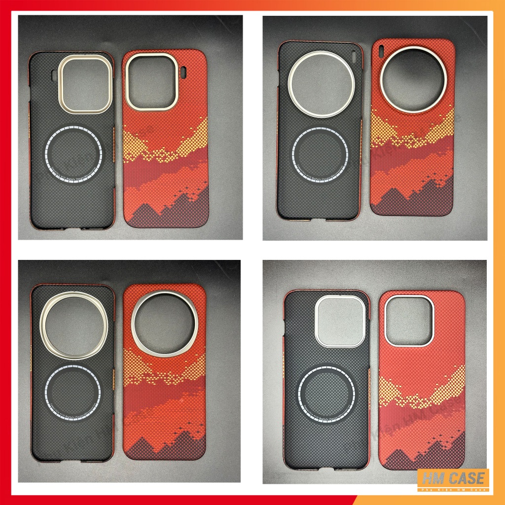 [Hàng Có Sẵn] Ốp lưng Từ Tính Carbon - Kevlar - Aramid Vivo X300  - Oppo Find X9  - Magic 8  - OnePl