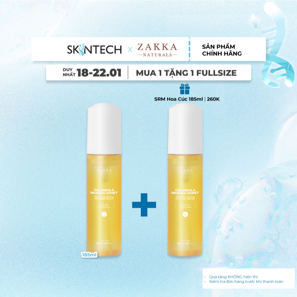 Sữa Rửa Mặt Hoa Cúc Zakka Naturals Làm Sạch Dịu Nhẹ Dưỡng Ẩm 185ml