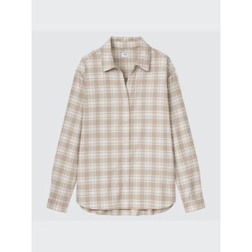 [Thanh lý] Áo Uniqlo - Light Flannel Checked Long Sleeve Shirt