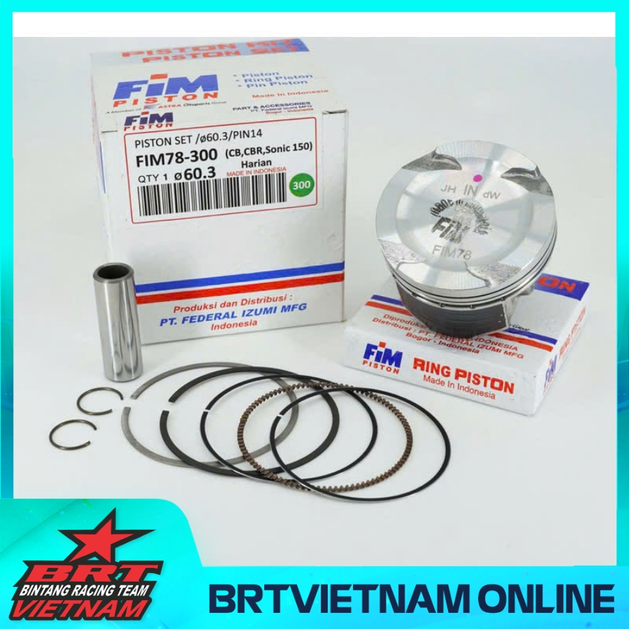 Piston FiM chính hãng size 60.3 cho xe Honda Winner V1, Winner X, CB, CBR, Sonic 150