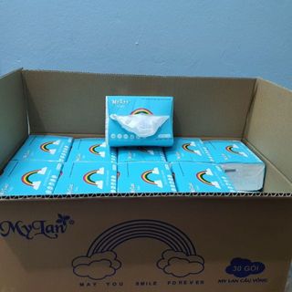 (thanh lý) GIẤY ĂN CẦU VỒNG MYLAN (Thùng 30 gói)