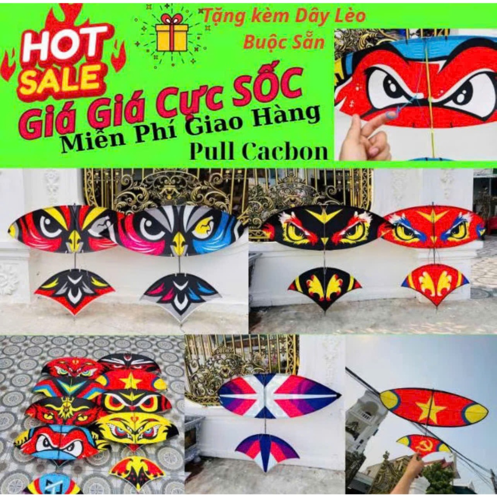 Diều Lắp Ghép 1m50 Diều Pun Cabon Cao Cấp Giá Rẻ Có Sẵn Dây Lèo