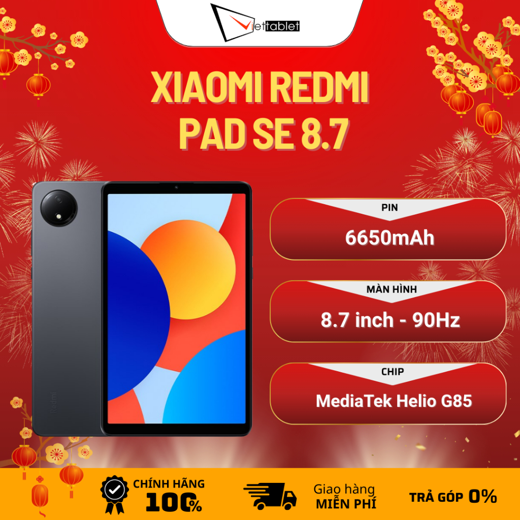 Xiaomi Redmi Pad SE 8.7 Wifi (4GB - 128GB) - Bảo hành chính hãng 18 tháng