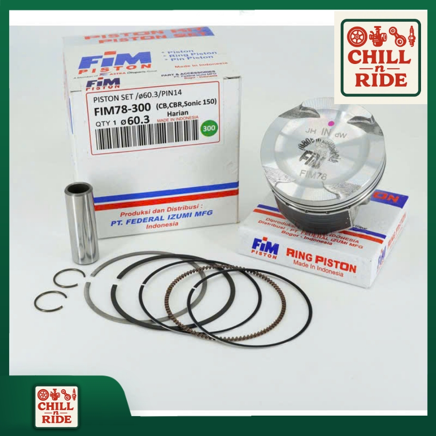 Piston FiM chính hãng size 60.3 cho xe Honda Winner V1, Winner X, CB, CBR, Sonic 150