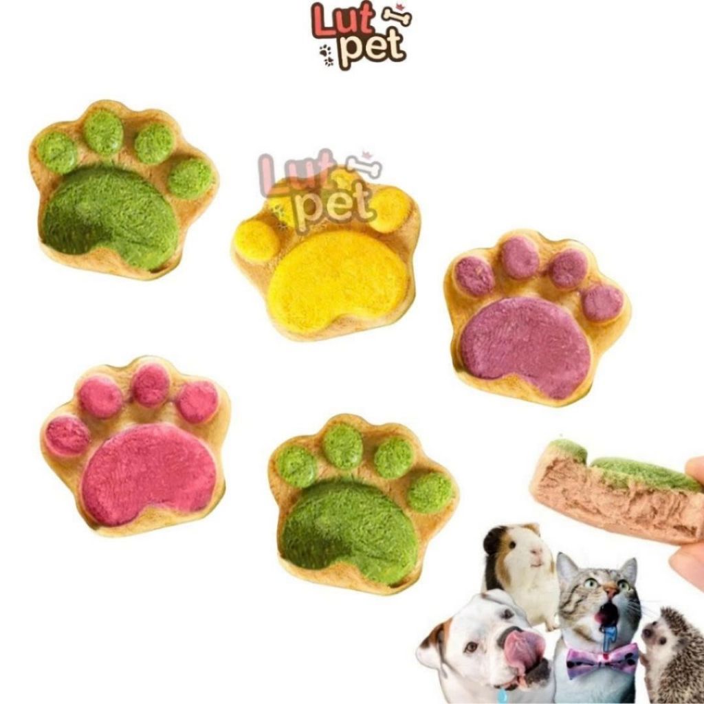 Bánh thịt xay cho chó mèo, bánh thưởng catnip, bánh gà cho thú cưng, hamster (5gr) - lutpet