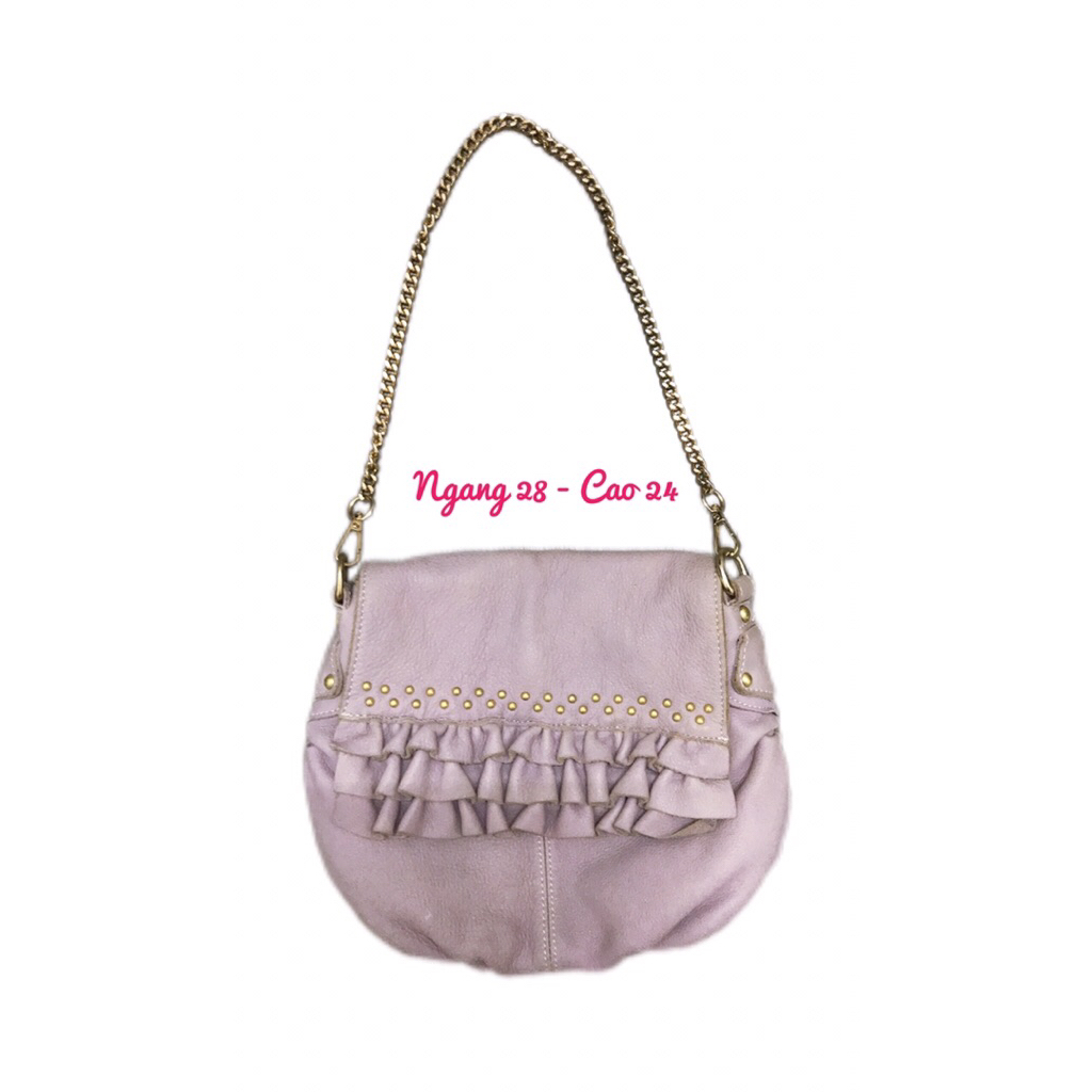 [Si hiệu] Túi da thật thời trang form bầu 2hand hiệu An.Che.ri nữ đeo vai.