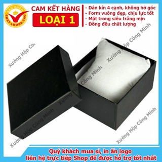 Combo 10 Hộp Đựng Đồng Hồ Đen Kèm Gối Bông - Hộp Loại 1 Cứng Cáp - Khách Mua Sỉ SLL Giá Cực Tốt