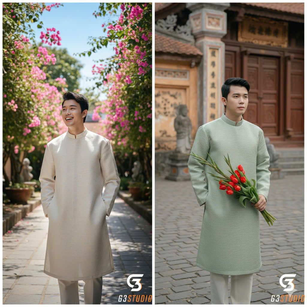 Áo dài nam tapta dệt cao cấp không pha đẹp hàng thiết kế đẹp đứng form giá sỉ.🥰