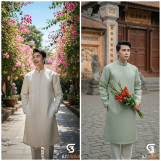 Áo dài nam tapta dệt cao cấp không pha đẹp hàng thiết kế đẹp đứng form giá sỉ.🥰