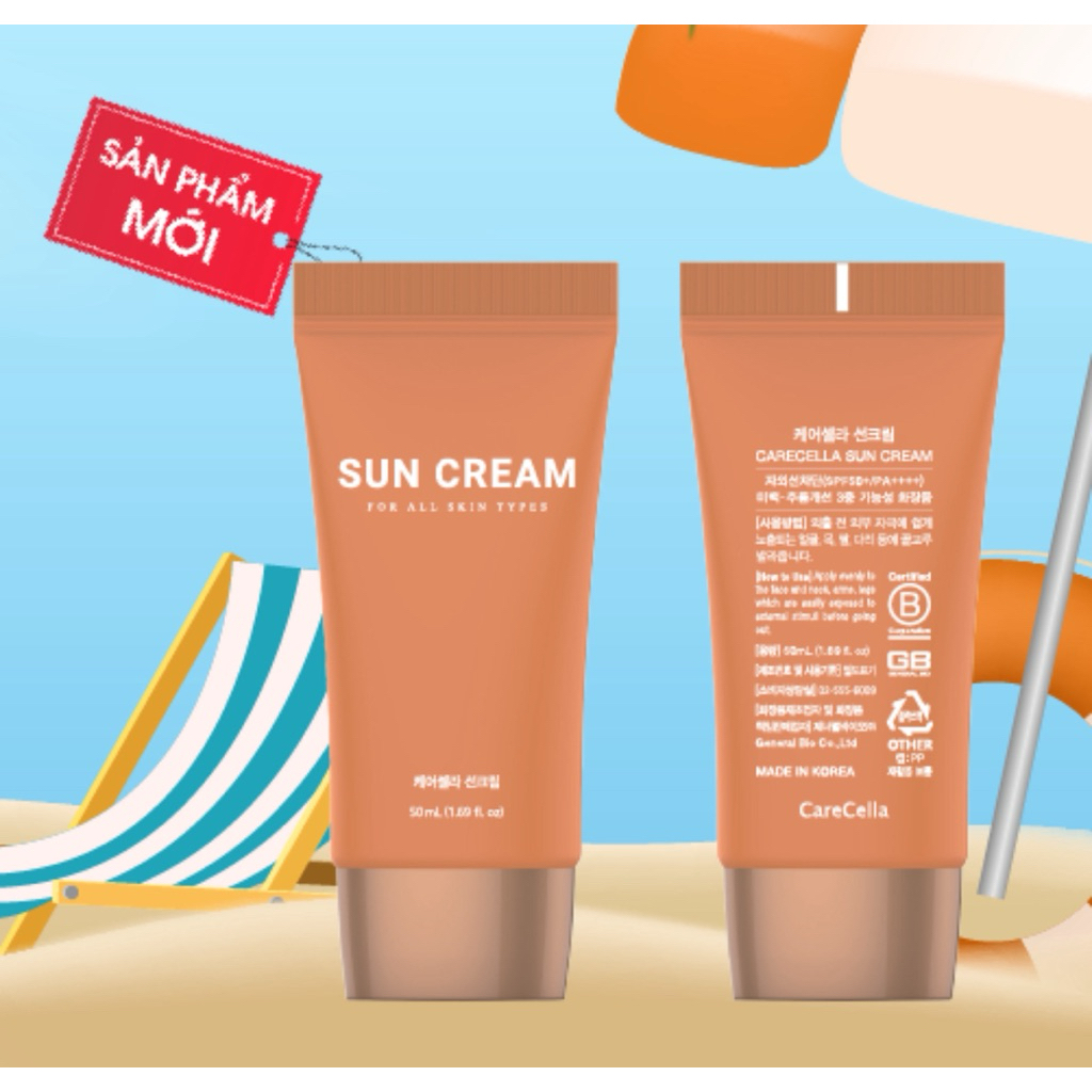 Kem chống nắng hàng ngày CareCella Daily Sun Cream SPF 50+/ PA +++ GCOOP Hàn Quốc (50ml)