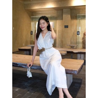 Đầm Maxi 2 Dây Dáng Dài Dự Tiệc Sang Chảnh, Váy Maxi Dài Qua Gối Thiết Kế Cổ Vuông Tay Phồng
