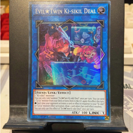 Thẻ bài Yugioh - TCG - ALIN-EN052 Evil★Twin Ki-sikil Deal Evil★Twin Ki-sikil Deal (Super Rare) 1st E