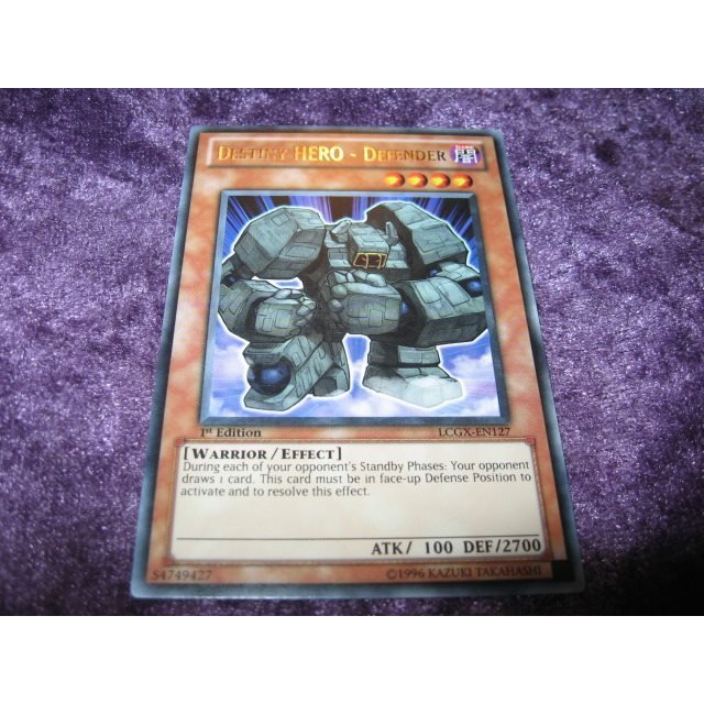 Thẻ bài Yugioh - TCG - LCGX-EN127 Destiny HERO - Defender (Rare) 1st Edition