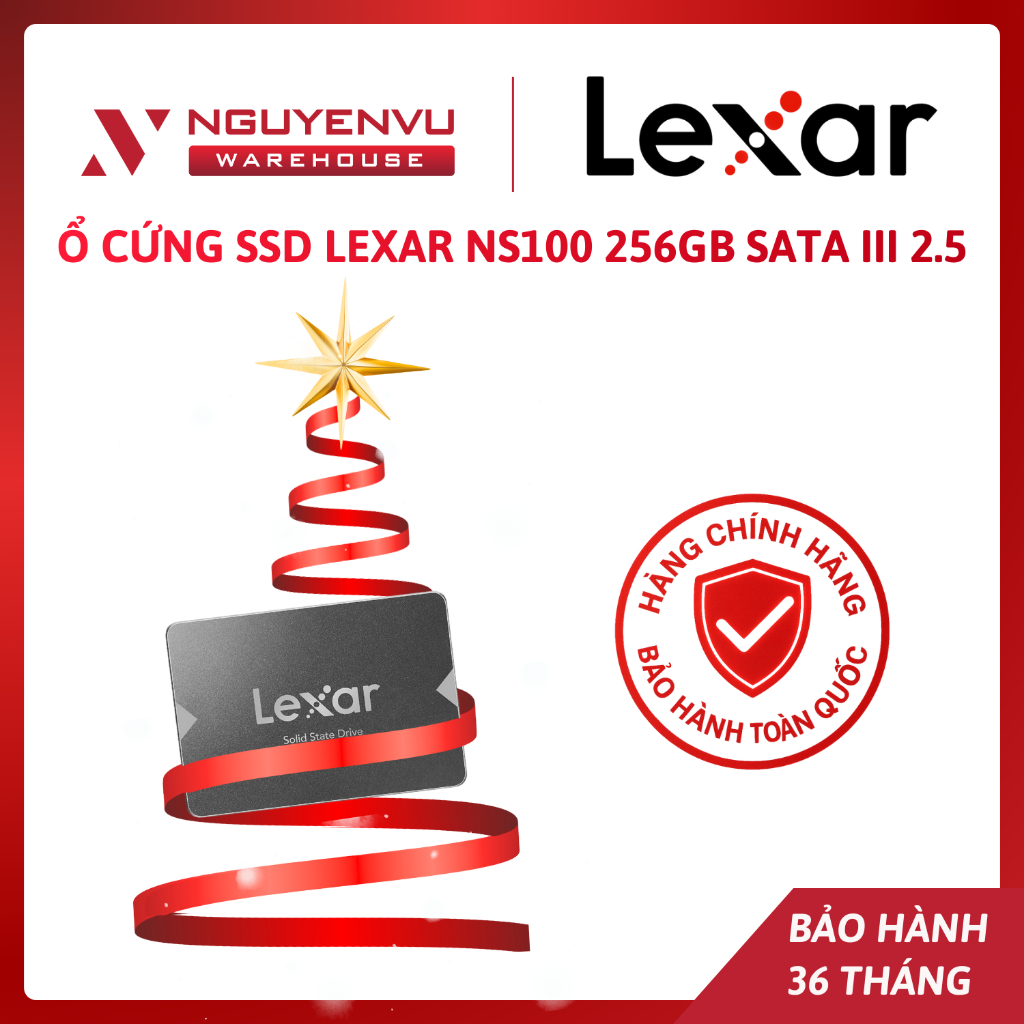 [COMBO] Ổ cứng SSD Lexar NS100 256GB Sata III 2.5 inch (LNS100-256RB) | BH 3 NĂM | FULL VAT