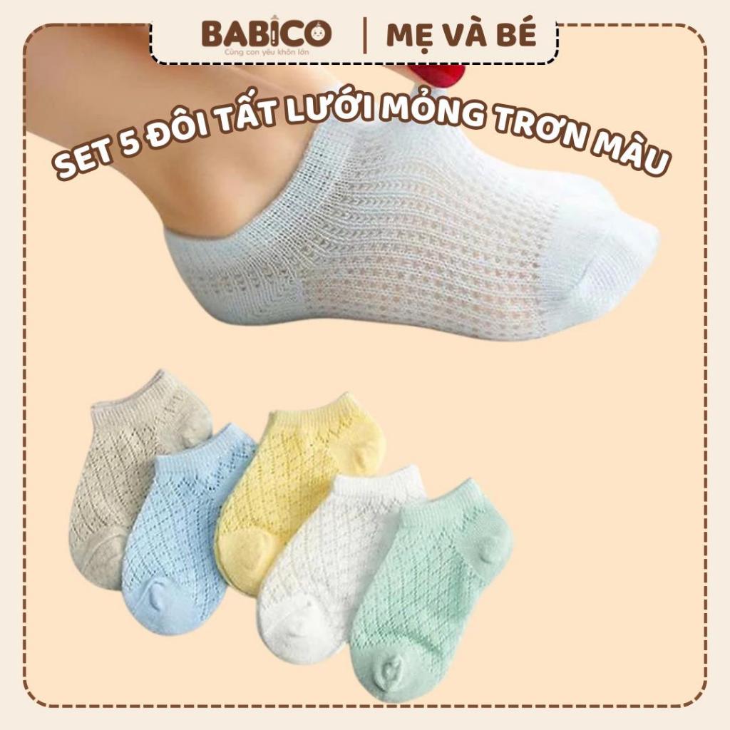 Sét 5 đôi tất dạng lưới cho bé trai/ bé gái