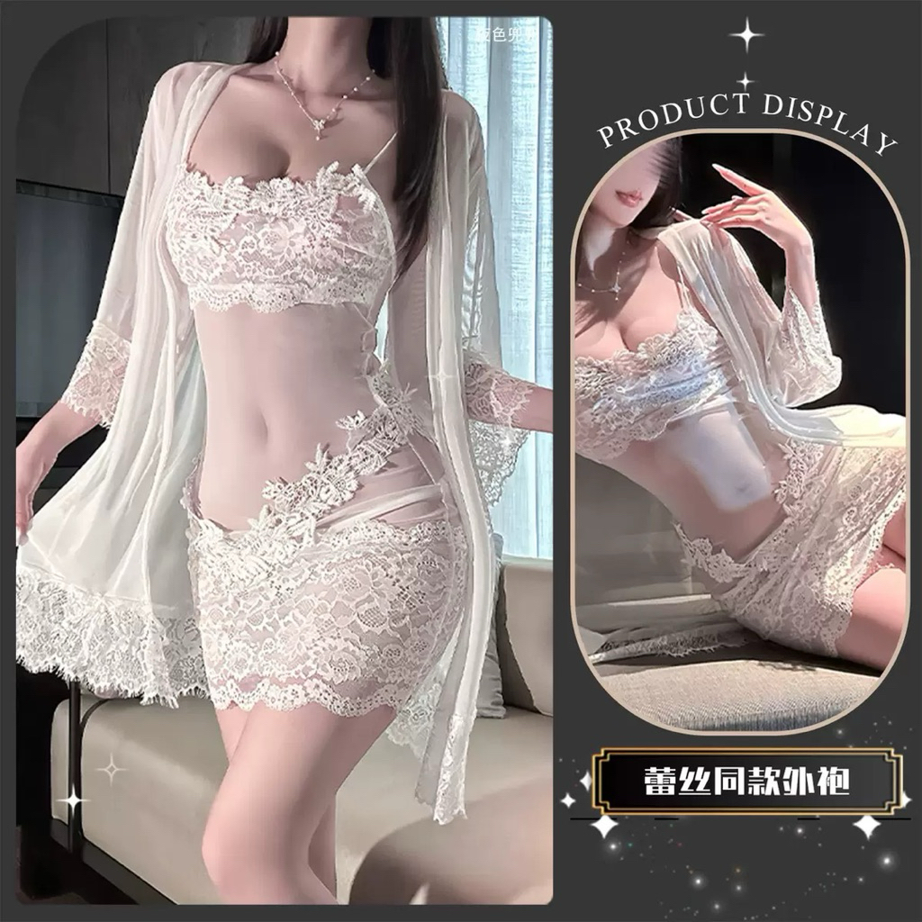 Váy ngủ sexy, đầm ngủ hai dây ren hoa nổi gợi cảm quyến rũ | BigBuy360 - bigbuy360.vn