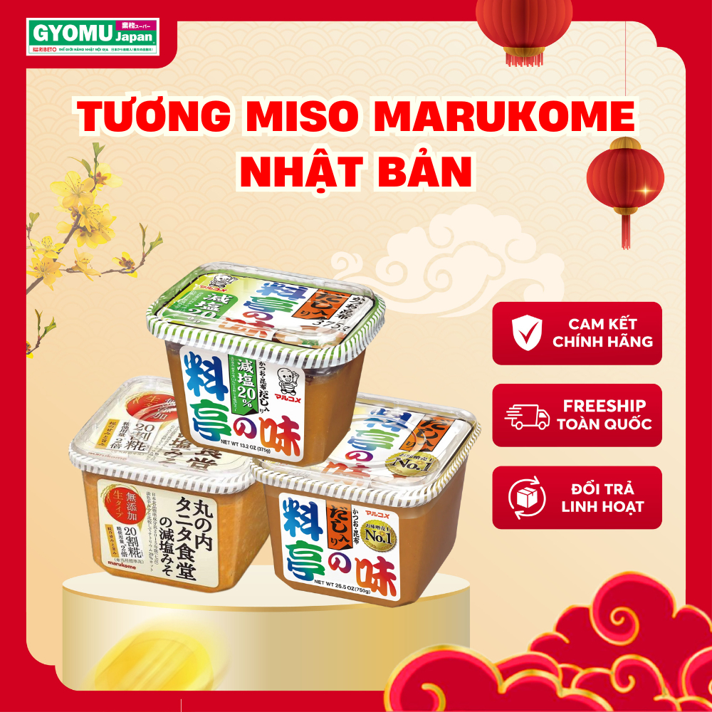 Tương miso Marukome, Tương miso giảm muối Nhật Bản - Gyomu Japan
