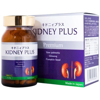 [HÀNG NHẬP KHẨU] Viên Uống KIDNEY PLUS Premium Nhật Bản | Hỗ Trợ Chăm Sóc Sức Khỏe Thận Hộp 60 Viên