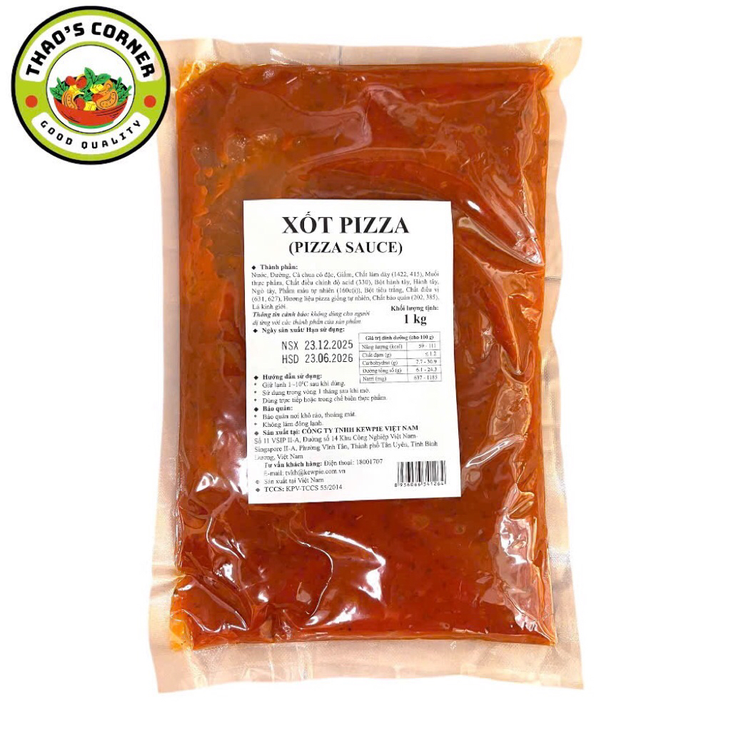 XỐT PIZZA CÀ CHUA KEWPIE - PIZZA SAUCE 1KG