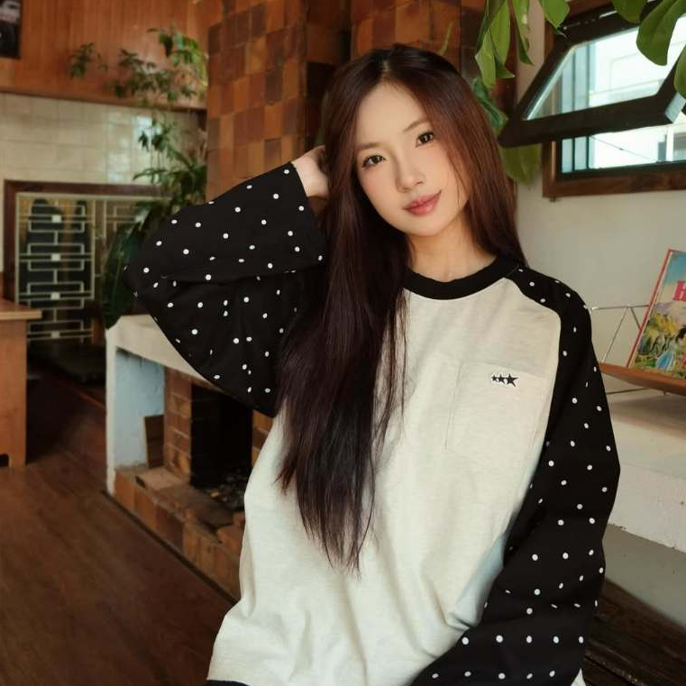 [LOCAL BRAND] Áo thun Lì Ven Pollkadot Raglan Vải Cotton Thời Trang Local Brand Unisex