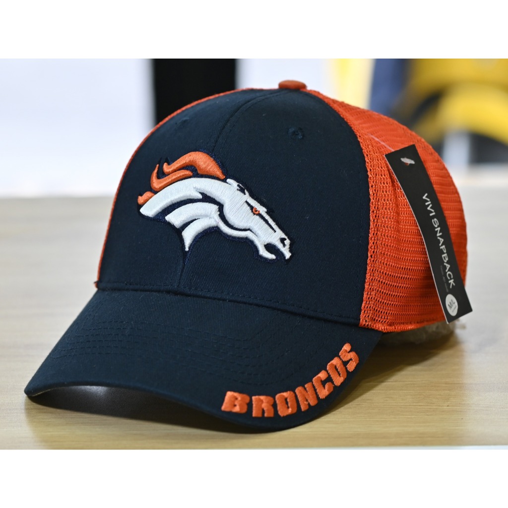 Nón logo hình con ngựa thời trang,mũ lưới lưỡi trai bít đuôi thể thao,NFL team hat,Denver Broncos fi