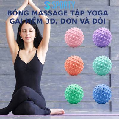 Bóng massage 3D silicon cao cấp, giúp thư giãn cơ vai, cổ, eo, lưng, bắp chân SPORTY YGB38