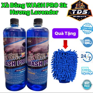 XÀ BÔNG HƯƠNG LAVENDER RỬA XE BỌT TUYẾT TĐS WASH PRO 3K CÓ CHẠM ,TẶNG BAO TAY KHI MUA DUNG TÍCH BẤT KỲ