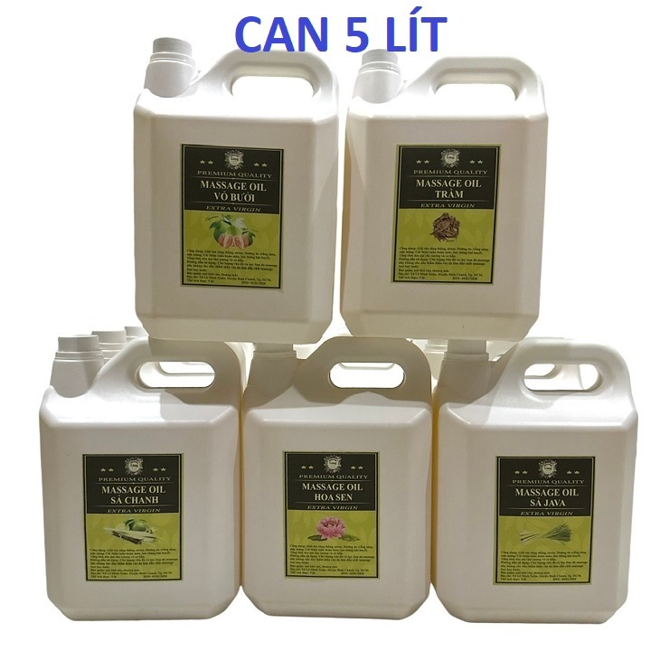 (Full Mùi) Can 5 Lít Dầu Massage Body Thích Hợp Mọi Loại Da