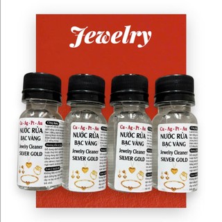 combo 4 chai nước rửa bạc trang sức vàng bạc platin đồng xi NTC