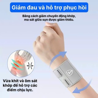 Đai Cuốn Cổ Tay Thể Thao Cao Cấp - Băng Bảo Vệ Khớp Cổ Tay Giảm Đau, Hỗ Trợ Phục Hồi Chấn Thương Tập Gym, Yoga, Cầu Lông