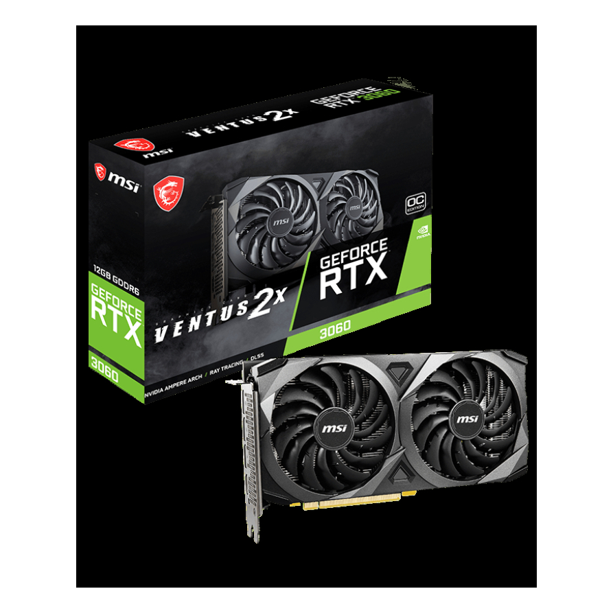 Card Màn Hình VGA MSI RTX 3060 12GB Ventus 2X GDDR6 FULL BOX LIKE NEW BẢO HÀNH CHÍNH HÃNG 10/2028