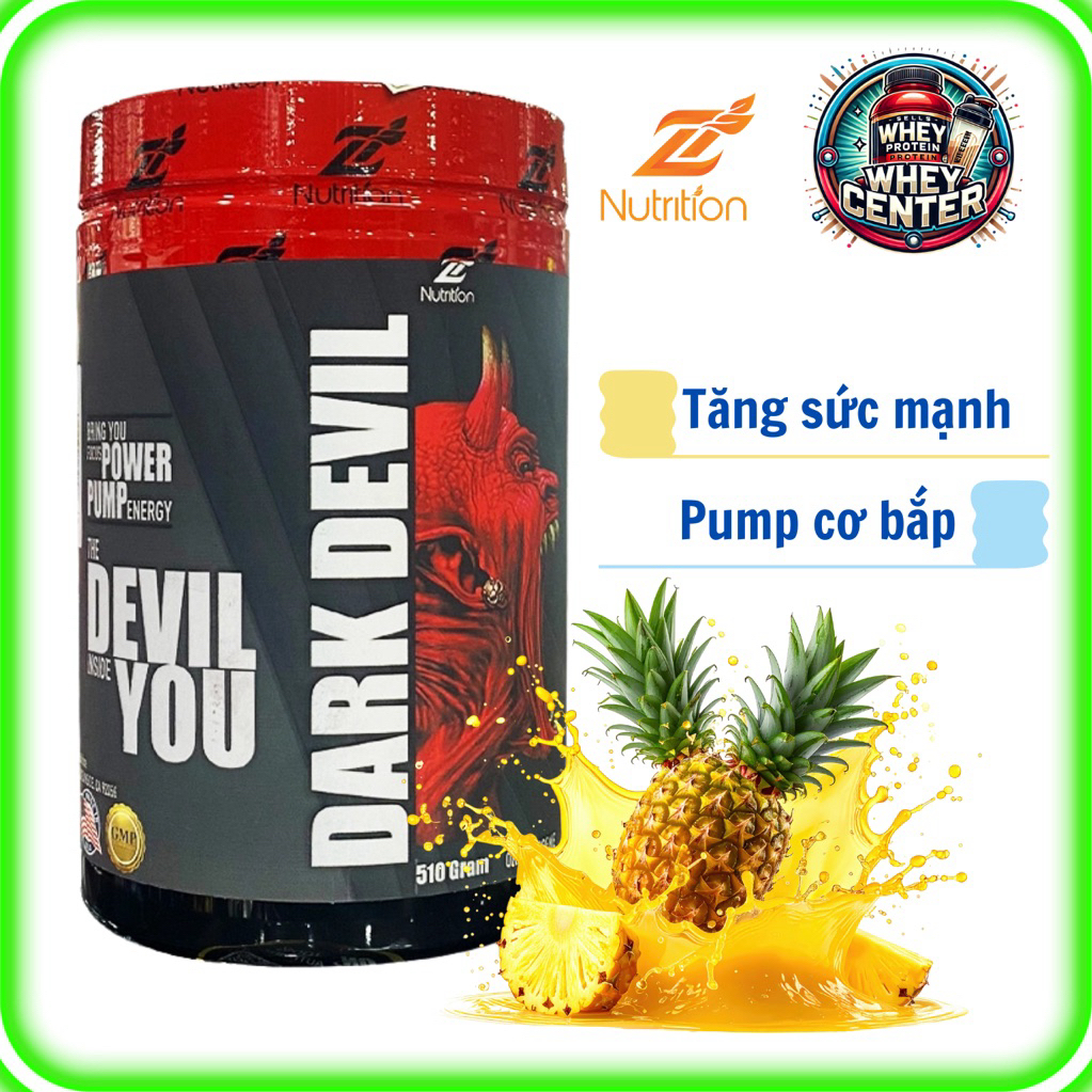 Dark Devil - Pre Workout - Znutrition | Hỗ trợ tăng sức mạnh, tỉnh táo tập trung cho người tập gym, 