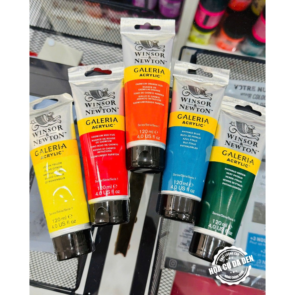 [DA ĐEN] Màu Acrylic Tuýp 120ml Hạng Họa Sĩ Galeria của hãng Winsor & Newton