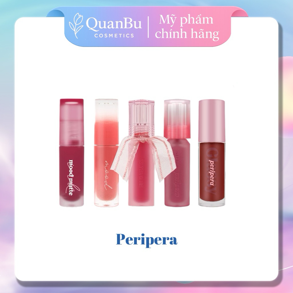 [CHÍNH HÃNG] Son Peripera – Water Bare Tint | Ink Glasting | Ink Mood | Over Blur