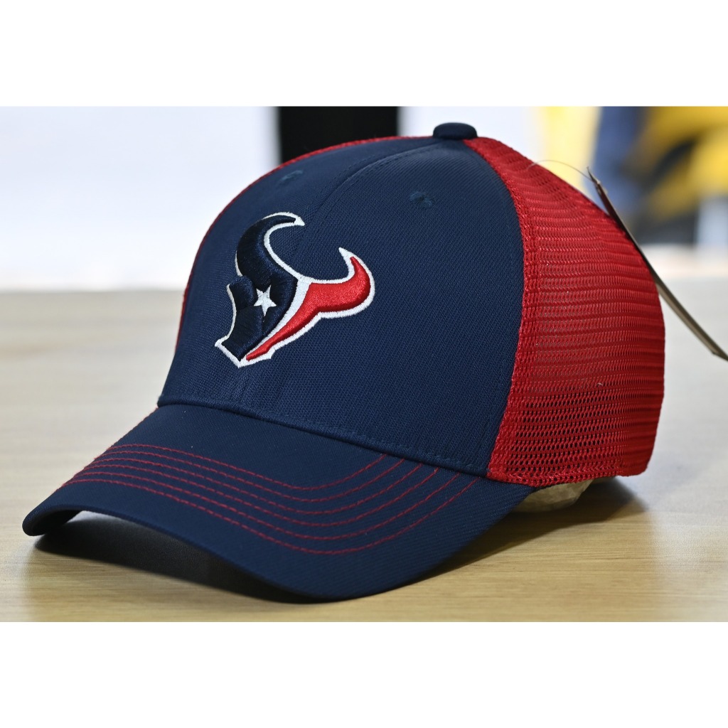 Nón lưỡi trai lưới NFL cap,Mũ đuôi liền sau thể thao 2 màu navy đỏ Team Apparel Hat,Fitted cap logo 