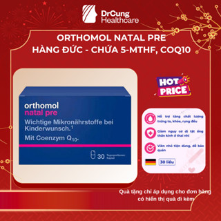 (VIÊN UỐNG THẢ BẦU) Orthomol Natal Pre DrCung Healthcare -  5-MTHF, Acid Folic, Coenzym Q10 (30 Viên)