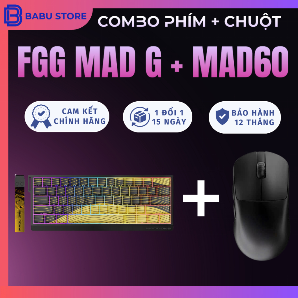 [Sẵn hàng] Combo bàn phím HE Rapid Trigger + chuột cao cấp FGG
